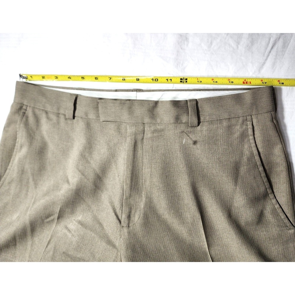 Kenneth Cole Pants Mens Size 34x34 Khaki Casual Button Zip Flat Front Belt Loops - Picture 15 of 16
